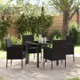 Conjunto de Comedor de Jardín 5 pcs Negro ratán sintético en Sillas de jardín | Comprar online en Foru.es