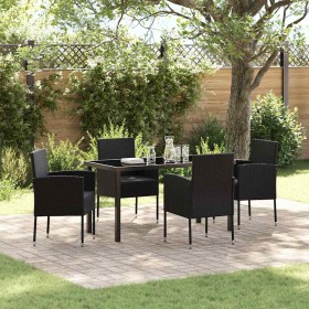 Conjunto de Comedor de Jardín 5 pcs Negro ratán sintético en Sillas de jardín | Comprar online en Foru.es