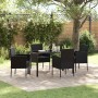 Conjunto de Comedor de Jardín 5 pcs Negro ratán sintético en Sillas de jardín | Comprar online en Foru.es