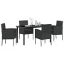 Conjunto de Comedor de Jardín 5 pcs Negro ratán sintético en Sillas de jardín | Comprar online en Foru.es