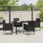 Conjunto de Comedor de Jardín 5 pcs Negro ratán sintético en Sillas de jardín | Comprar online en Foru.es