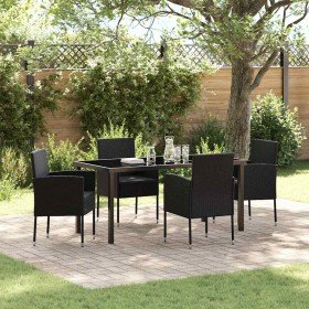 Conjunto de Comedor de Jardín 5 pcs Negro ratán sintético en Sillas de jardín | Comprar online en Foru.es
