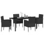 Conjunto de Comedor de Jardín 5 pcs Negro ratán sintético en Sillas de jardín | Comprar online en Foru.es