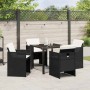 Conjunto de Comedor de Jardín 5 pcs Negro ratán sintético en Sillas de jardín | Comprar online en Foru.es