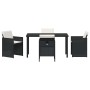 Conjunto de Comedor de Jardín con cojín 5 pcs Negro Poliratán en Sillas de jardín | Comprar online en Foru.es