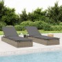 Tumbona 1 ud con cojín ratán sintético gris 201x55x62 cm de vidaXL, Tumbonas - Ref: Foro24-319631, Precio: 145,88 €, Descuent...
