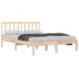 Estructura de cama madera maciza de pino 120x190 cm de vidaXL, Camas y somieres - Ref: Foro24-3105041, Precio: 114,53 €, Desc...
