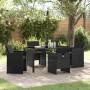 Conjunto de Comedor de Jardín 5 pcs Negro ratán sintético en Sillas de jardín | Comprar online en Foru.es