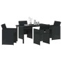 Conjunto de Comedor de Jardín 5 pcs Negro ratán sintético en Sillas de jardín | Comprar online en Foru.es
