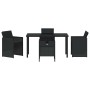 Conjunto de Comedor de Jardín 5 pcs Negro ratán sintético en Sillas de jardín | Comprar online en Foru.es