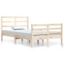 Estructura de cama madera maciza de pino 120x200 cm de vidaXL, Camas y somieres - Ref: Foro24-3105001, Precio: 107,00 €, Desc...