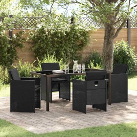 Conjunto de Comedor de Jardín 5 pcs Negro ratán sintético en Sillas de jardín | Comprar online en Foru.es