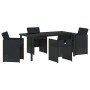 Conjunto de Comedor de Jardín 5 pcs Negro ratán sintético en Sillas de jardín | Comprar online en Foru.es