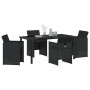 Conjunto de Comedor de Jardín 5 pcs Negro ratán sintético en Sillas de jardín | Comprar online en Foru.es