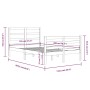 Estructura de cama madera maciza de pino 120x200 cm de vidaXL, Camas y somieres - Ref: Foro24-3105001, Precio: 107,00 €, Desc...