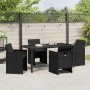 Conjunto de Comedor de Jardín 5 pcs Negro ratán sintético en Sillas de jardín | Comprar online en Foru.es
