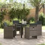 Conjunto de Comedor de Jardín 5 pcs Gris ratán sintético en Sillas de jardín | Comprar online en Foru.es