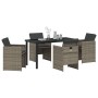 Conjunto de Comedor de Jardín 5 pcs Gris ratán sintético en Sillas de jardín | Comprar online en Foru.es