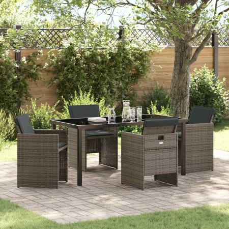 Conjunto de Comedor de Jardín 5 pcs Gris ratán sintético en Sillas de jardín | Comprar online en Foru.es