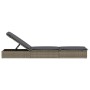Tumbona 1 ud con cojín ratán sintético gris 201x55x62 cm de vidaXL, Tumbonas - Ref: Foro24-319631, Precio: 145,88 €, Descuent...