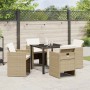 Conjunto de Comedor de Jardín 5 pcs Beige ratán sintético en Sillas de jardín | Comprar online en Foru.es