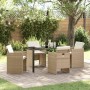 Conjunto de Comedor de Jardín 5 pcs Beige ratán sintético en Sillas de jardín | Comprar online en Foru.es