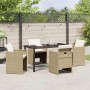 Conjunto de Comedor de Jardín 5 pcs Beige ratán sintético en Sillas de jardín | Comprar online en Foru.es