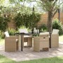Conjunto de Comedor de Jardín 5 pcs Beige ratán sintético en Sillas de jardín | Comprar online en Foru.es