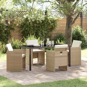 Conjunto de Comedor de Jardín 5 pcs Beige ratán sintético en Sillas de jardín | Comprar online en Foru.es