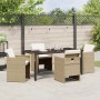 Conjunto de Comedor de Jardín 5 pcs Beige ratán sintético en Sillas de jardín | Comprar online en Foru.es