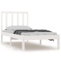Estructura de cama madera maciza de pino blanco 90x190 cm de vidaXL, Camas y somieres - Ref: Foro24-3105102, Precio: 101,41 €...
