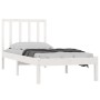 Estructura de cama madera maciza de pino blanco 90x190 cm de vidaXL, Camas y somieres - Ref: Foro24-3105102, Precio: 101,41 €...