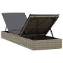 Tumbona 1 ud con cojín ratán sintético gris 201x55x62 cm de vidaXL, Tumbonas - Ref: Foro24-319631, Precio: 145,88 €, Descuent...