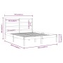 Estructura de cama de madera de pino maciza blanca 140x200 cm de vidaXL, Camas y somieres - Ref: Foro24-3104934, Precio: 114,...