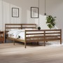 Estructura de cama madera maciza de pino marrón miel 200x200 cm de vidaXL, Camas y somieres - Ref: Foro24-3105029, Precio: 16...