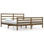 Estructura de cama madera maciza de pino marrón miel 200x200 cm de vidaXL, Camas y somieres - Ref: Foro24-3105029, Precio: 16...