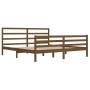 Estructura de cama madera maciza de pino marrón miel 200x200 cm de vidaXL, Camas y somieres - Ref: Foro24-3105029, Precio: 16...