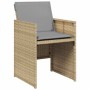 Conjunto de Comedor de Jardín con cojín 5 pcs Beige Poliratán en Sillas de jardín | Comprar online en Foru.es