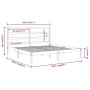 Estructura de cama de madera maciza de pino negra 200x200 cm de vidaXL, Camas y somieres - Ref: Foro24-3104957, Precio: 151,6...