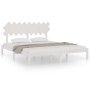 Estructura cama de madera maciza blanca super king 180x200 cm de vidaXL, Camas y somieres - Ref: Foro24-3104884, Precio: 146,...