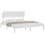 Estructura cama de madera maciza blanca super king 180x200 cm de vidaXL, Camas y somieres - Ref: Foro24-3104884, Precio: 146,...