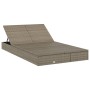 Tumbona 2 personas ratán sintético con cojines gris de vidaXL, Tumbonas - Ref: Foro24-319646, Precio: 276,75 €, Descuento: %