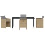 Conjunto de Comedor de Jardín con cojín 5 pcs Beige Poliratán en Sillas de jardín | Comprar online en Foru.es