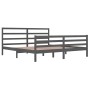 Estructura de cama de madera maciza de pino gris 200x200 cm de vidaXL, Camas y somieres - Ref: Foro24-3105028, Precio: 166,58...