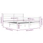 Estructura de cama de madera maciza de pino gris 200x200 cm de vidaXL, Camas y somieres - Ref: Foro24-3105028, Precio: 166,58...