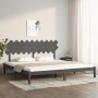 Estructura de cama de madera maciza de pino gris 200x200 cm de vidaXL, Camas y somieres - Ref: Foro24-3104890, Precio: 163,25...