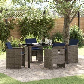 Conjunto de Comedor de Jardín 5 pcs Gris ratán sintético en Sillas de jardín | Comprar online en Foru.es