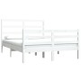Estructura de cama de madera de pino maciza blanca 140x190 cm de vidaXL, Camas y somieres - Ref: Foro24-3104987, Precio: 122,...
