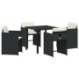 Conjunto de Comedor de Jardín 5 pcs Negro ratán sintético en Sillas de jardín | Comprar online en Foru.es