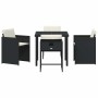 Conjunto de Comedor de Jardín 5 pcs Negro ratán sintético en Sillas de jardín | Comprar online en Foru.es